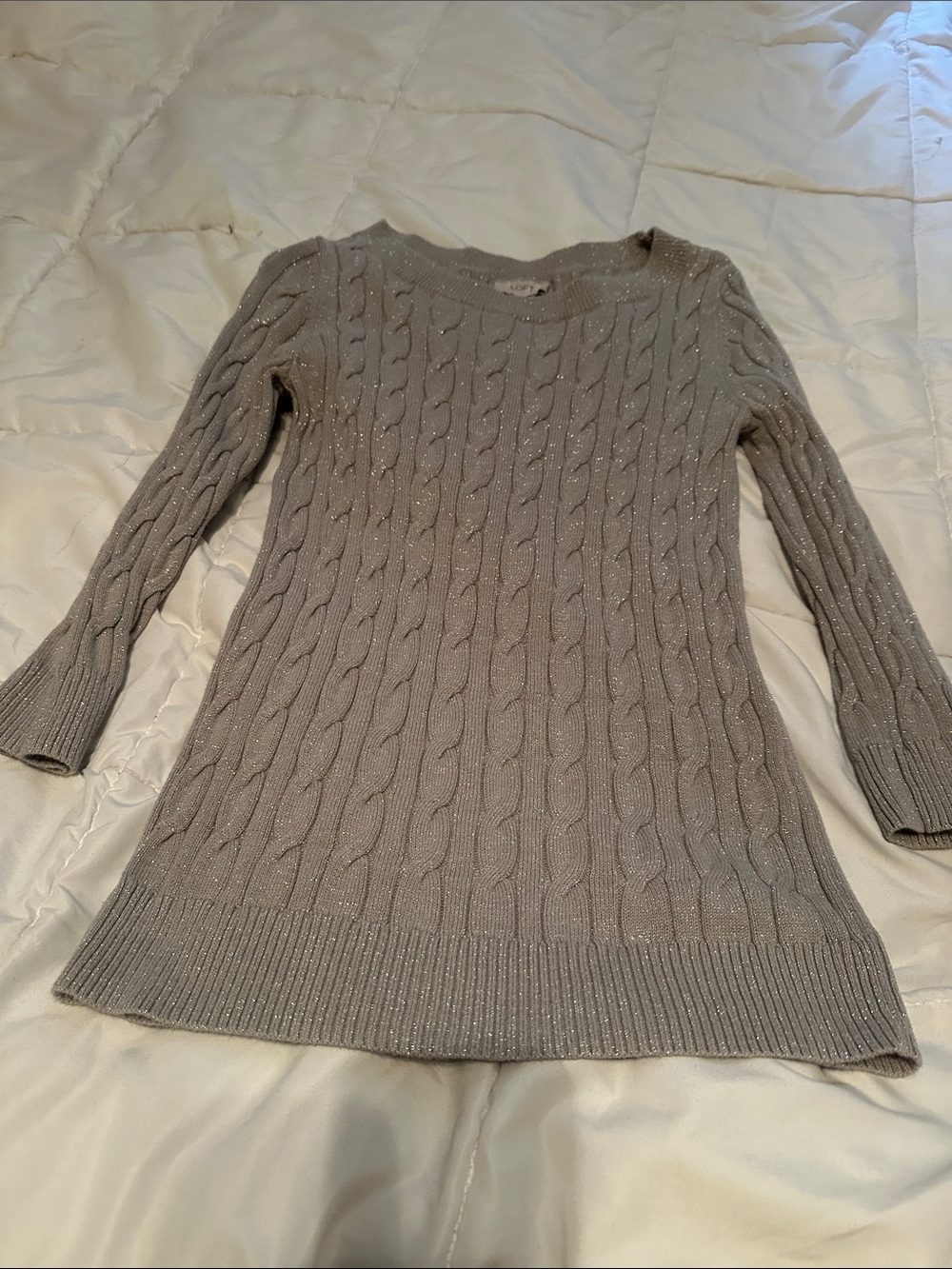 Loft SPARKLE ✨ grey sweater